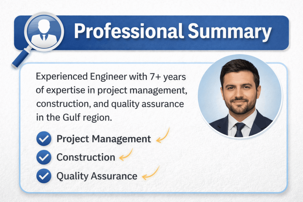 best Qatar CV format sample with structure