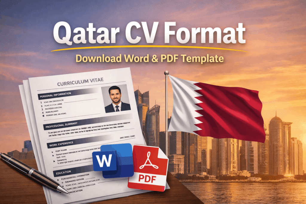 sections included in Qatar CV format guide