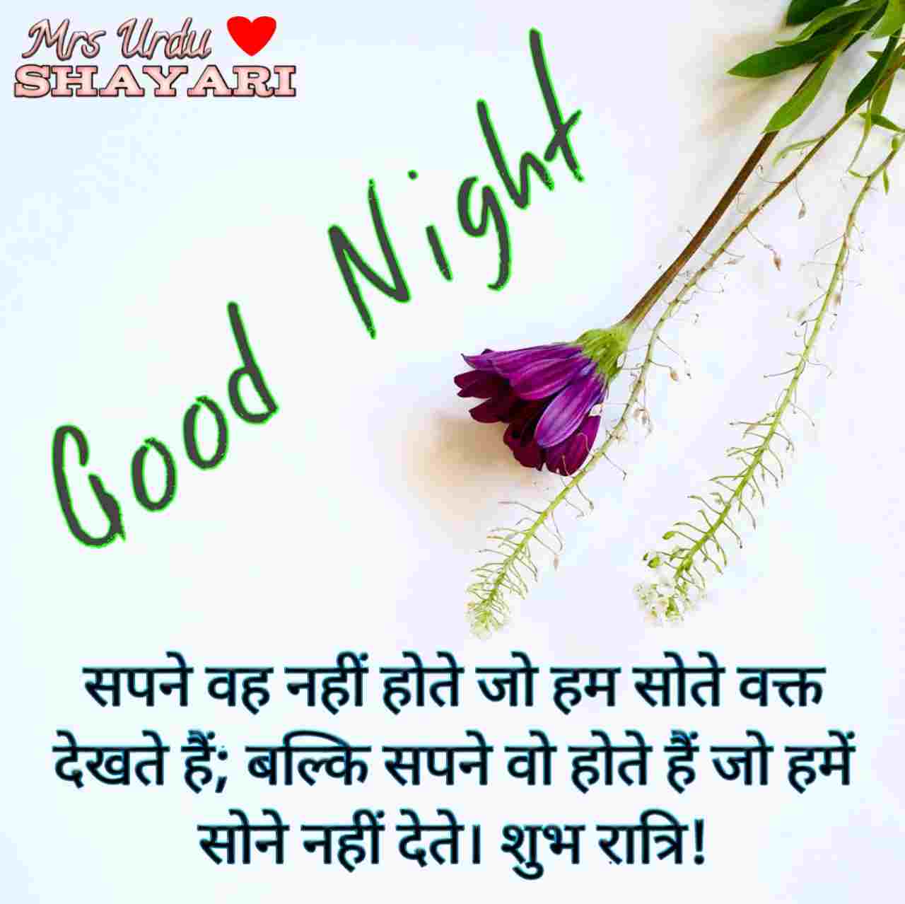 good night shayari image